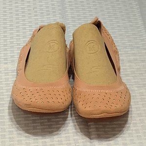 Yosi Samra Pink Suede Micro Studded Ballet Flat, women size 11